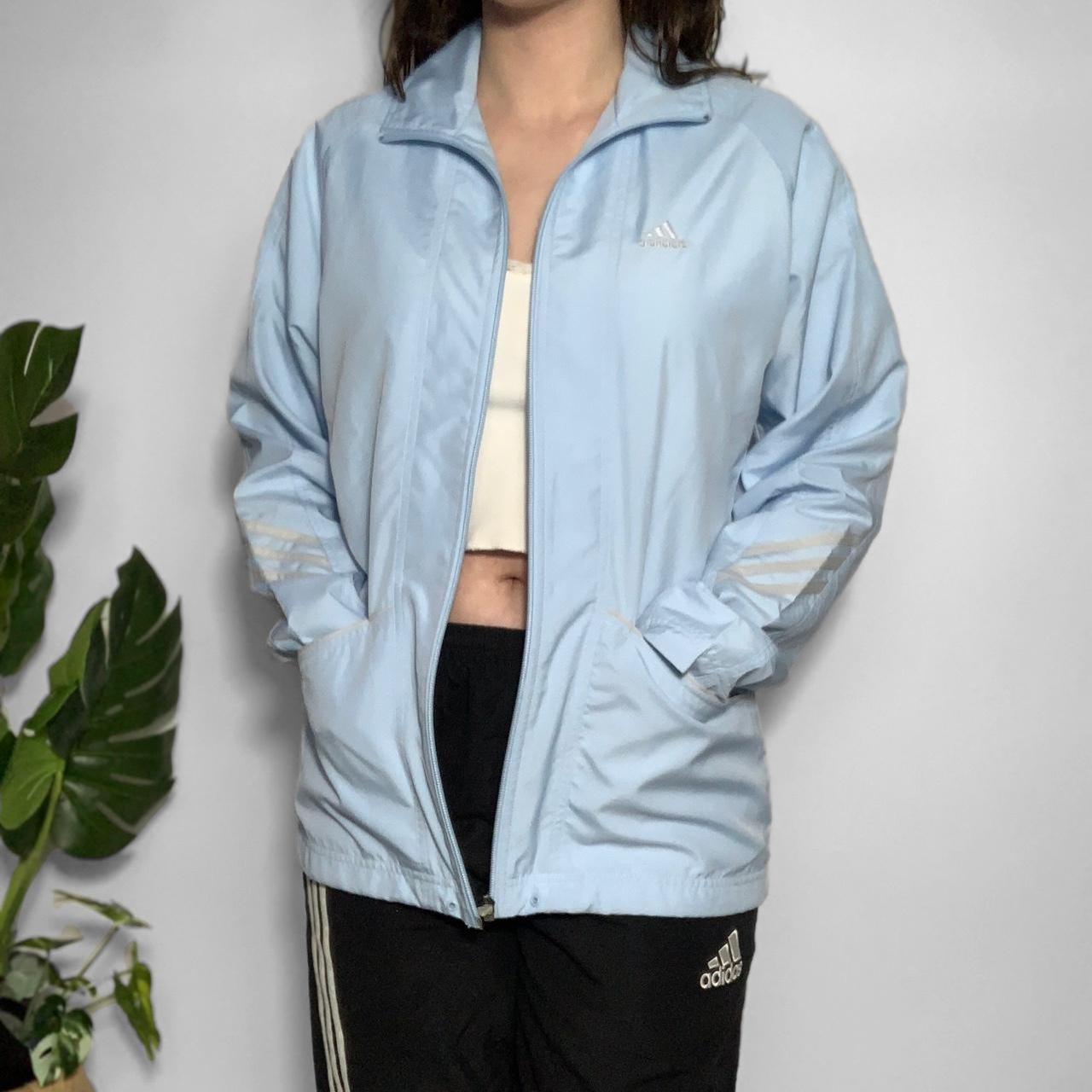 Vintage 90s Adidas deadstock zip up water resistant windbreaker jacket
