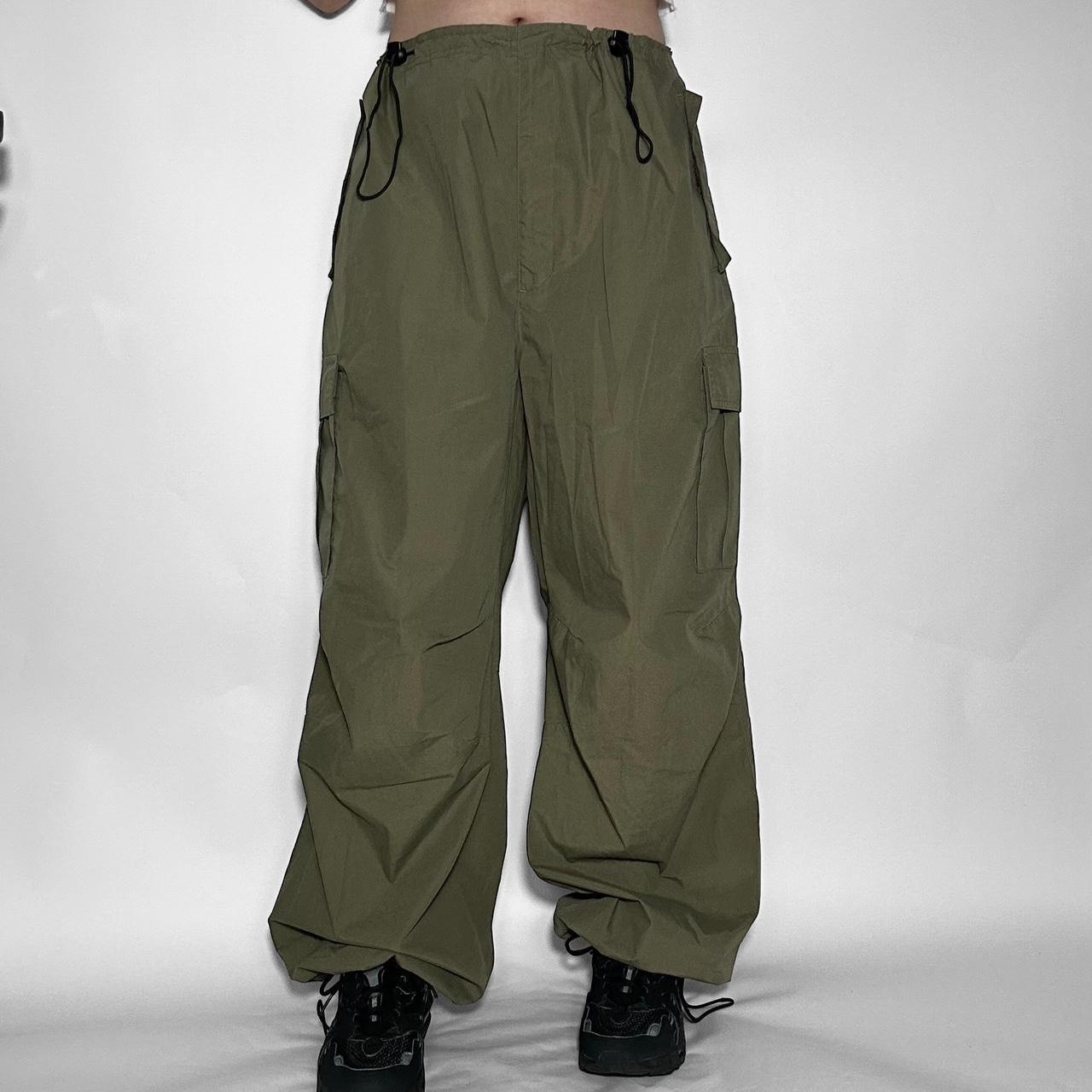 Vintage 90s khaki adjustable unisex parachute pants