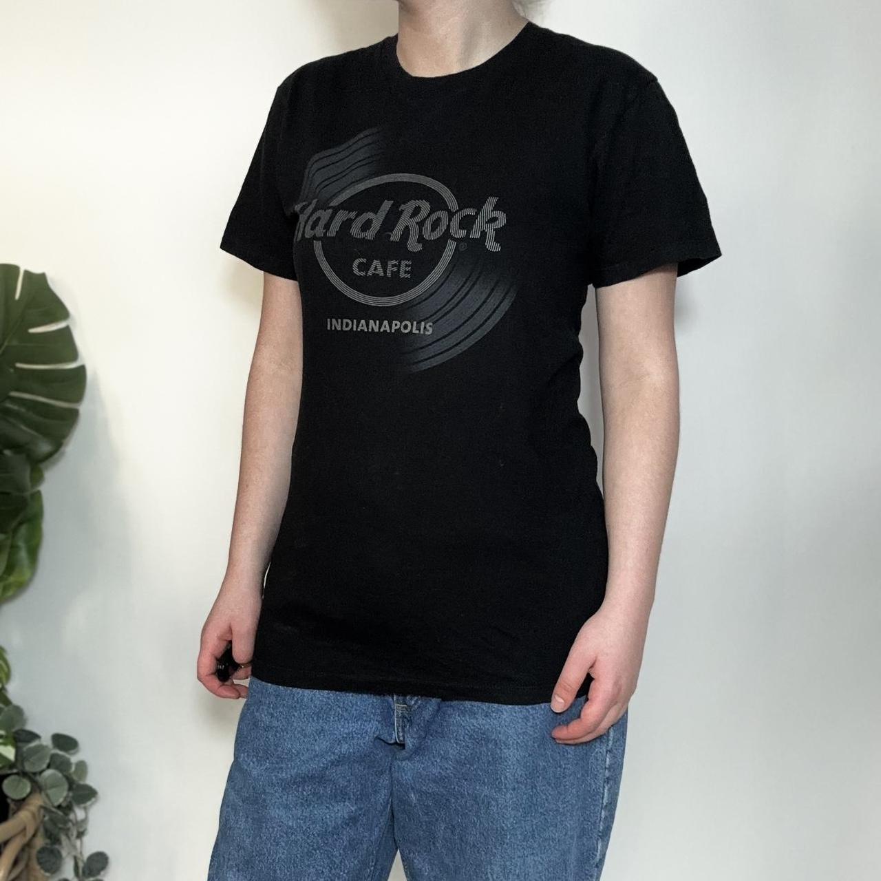 Vintage y2k Hard Rock Cafe Indianapolis black t-shirt
