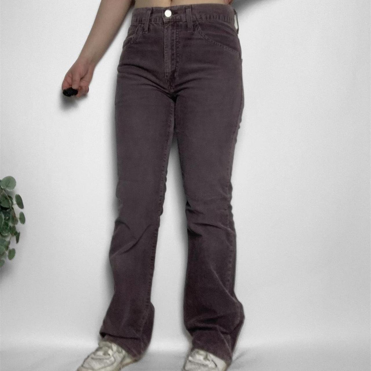 Levi's vintage 90s flared high waist purple corduroy jeans