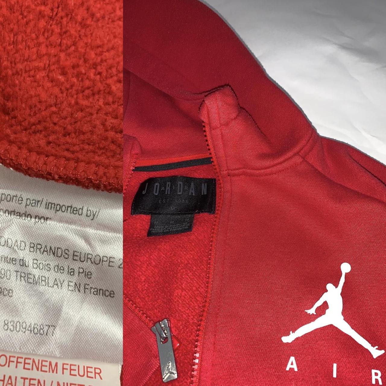 Nike Air Jordan y2k authentic red zip-up sweatshirt