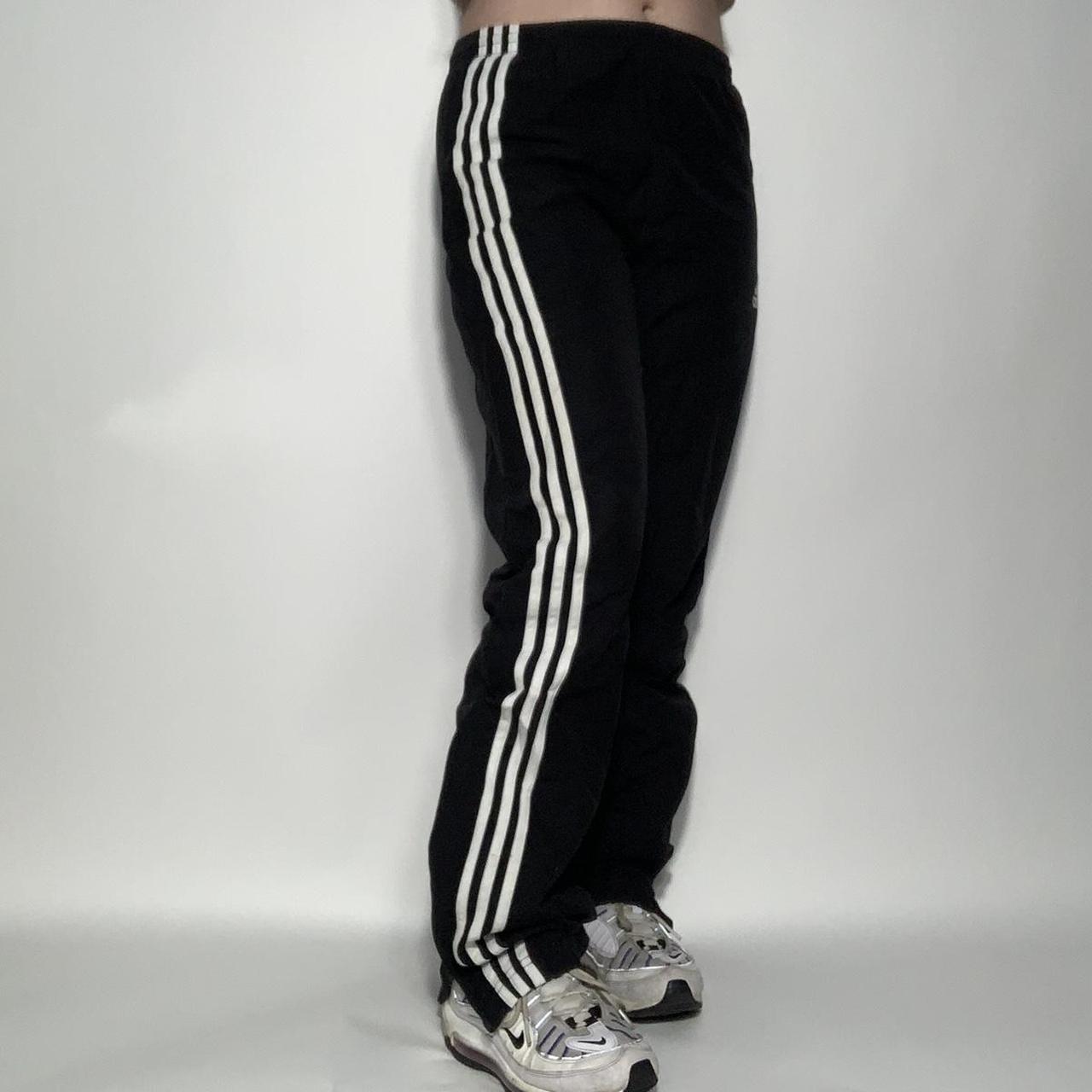 Vintage 90s Adidas unisex black and white baggy track pants