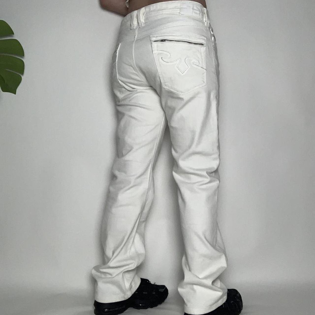 Diesel y2k vintage white denim flared leg jeans
