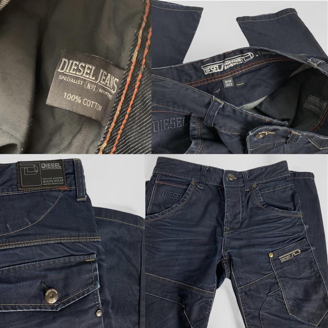 Vintage 90s Diesel mid waisted blue denim patchwork jeans