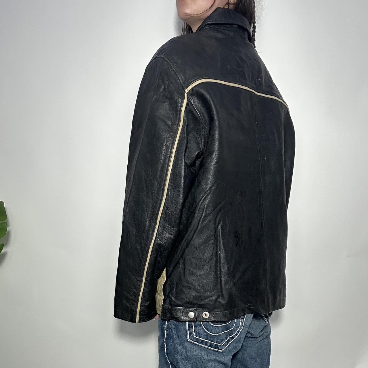 Vintage 90s real leather Bronsen American Rednick leather jacket
