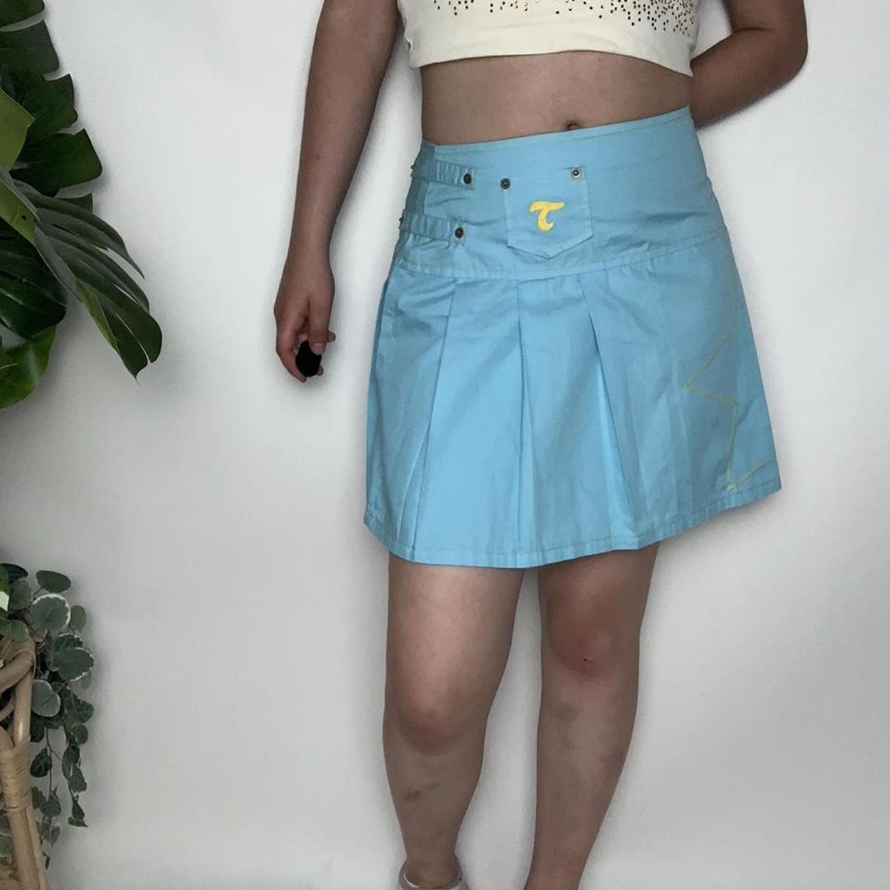 HOLIDAY HEATWAVE 🌴 Aqua blue vintage Y2k mini tennis skirt