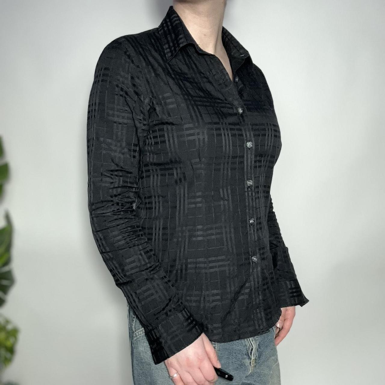 Vintage 90s Burberry black checked shirt