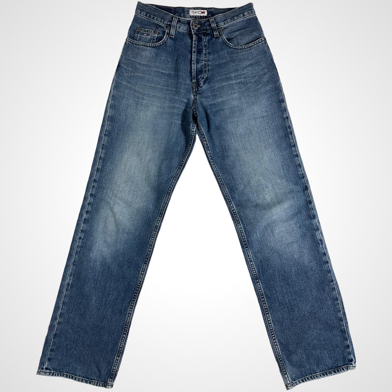 Vintage 90s Tommy Hilfiger high waisted wide leg carpenter jeans