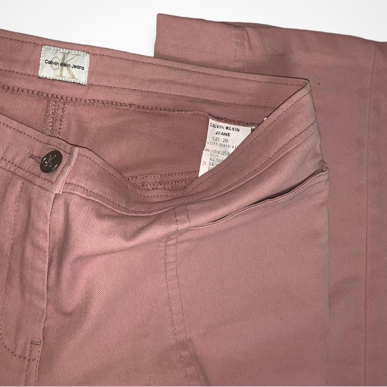 Calvin Klein vintage y2k dusty pink denim bootcut trousers