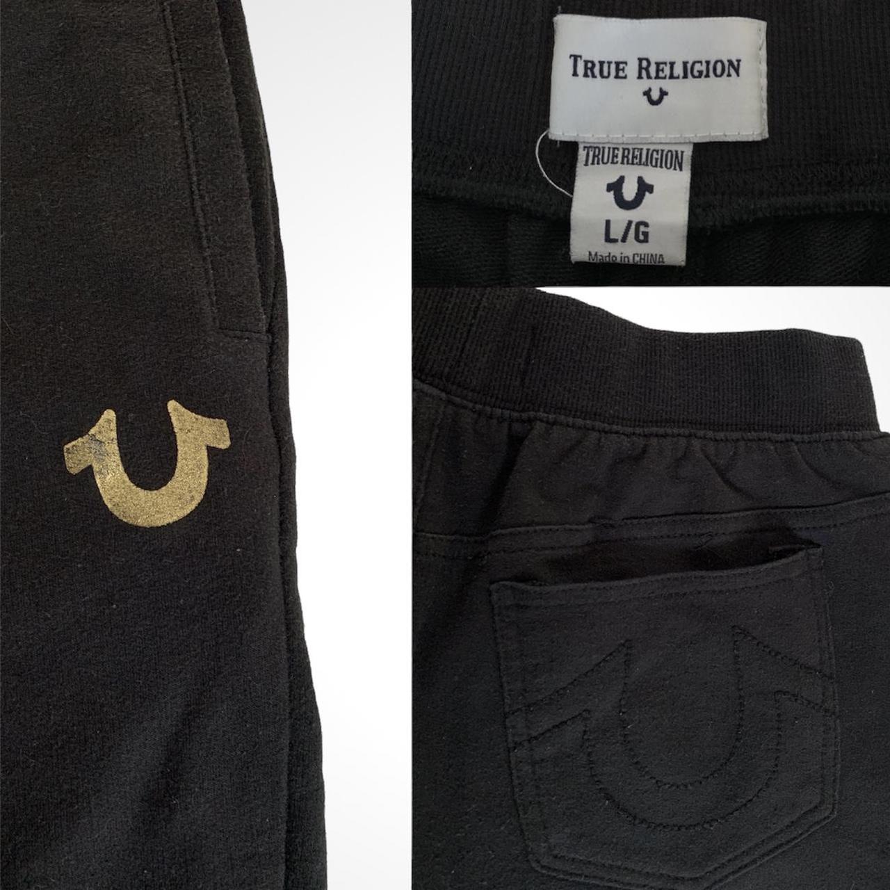 True Religion gold and black boyfriend/Bermuda shorts