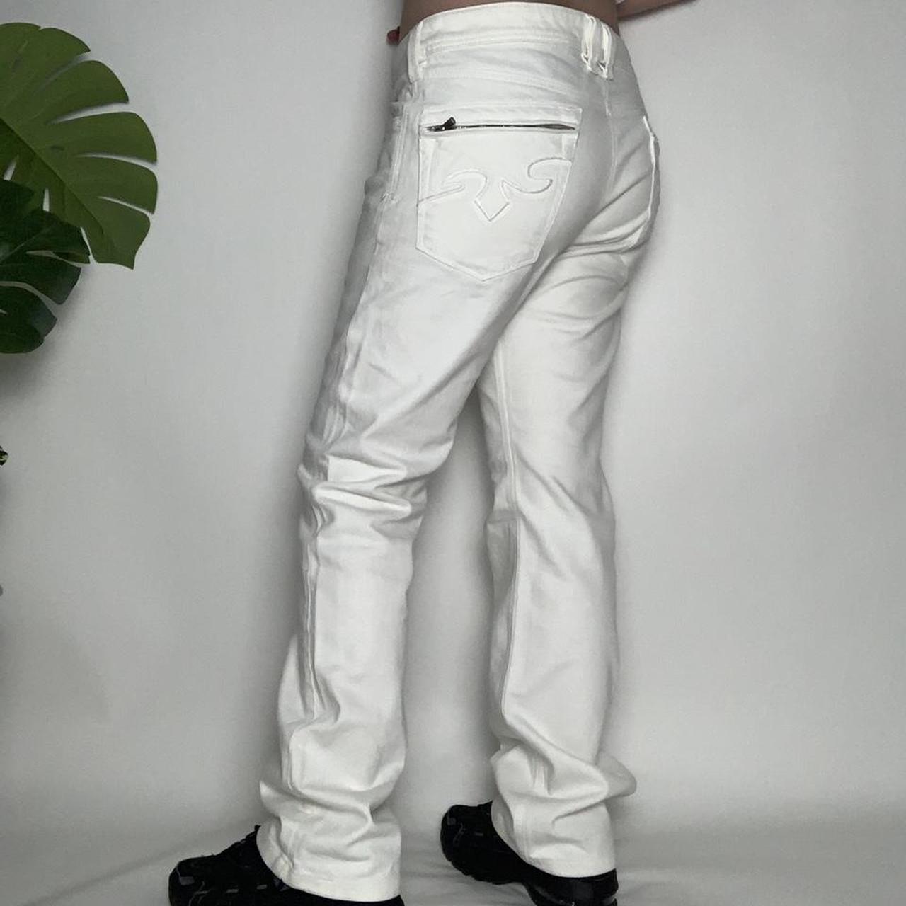 Diesel y2k vintage white denim flared leg jeans