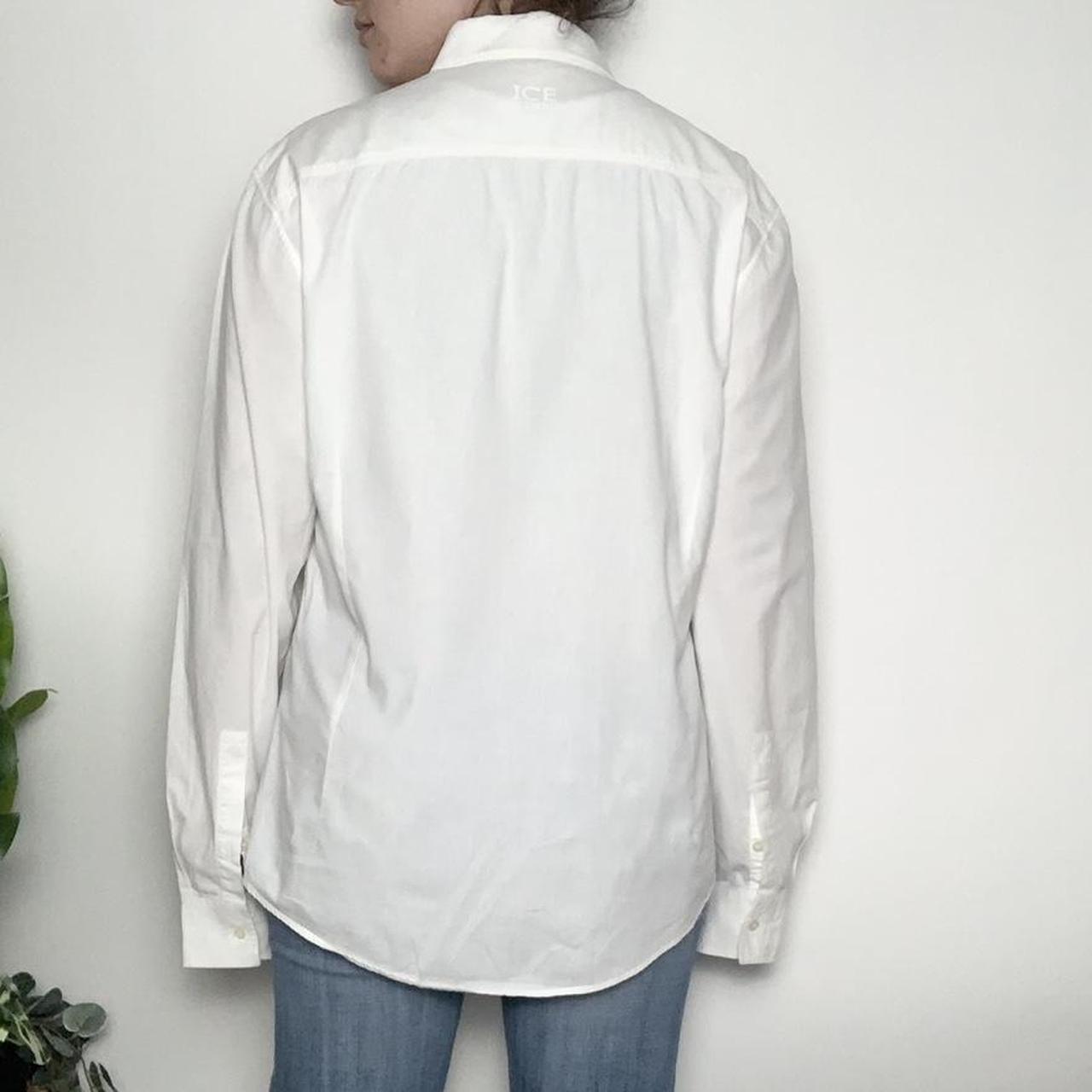 Vintage y2k Iceberg white button-up linen shirt