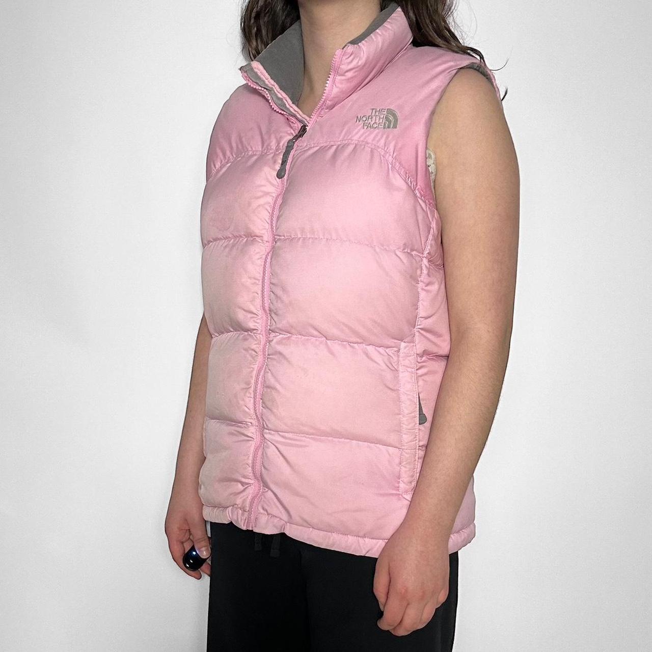 Vintage 90s The North Face 700 Nuptse puffer gilet in baby pink