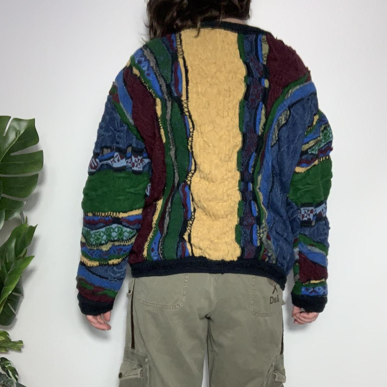 Amazing vintage 90s Coogi multicoloured chunky knitted jumper