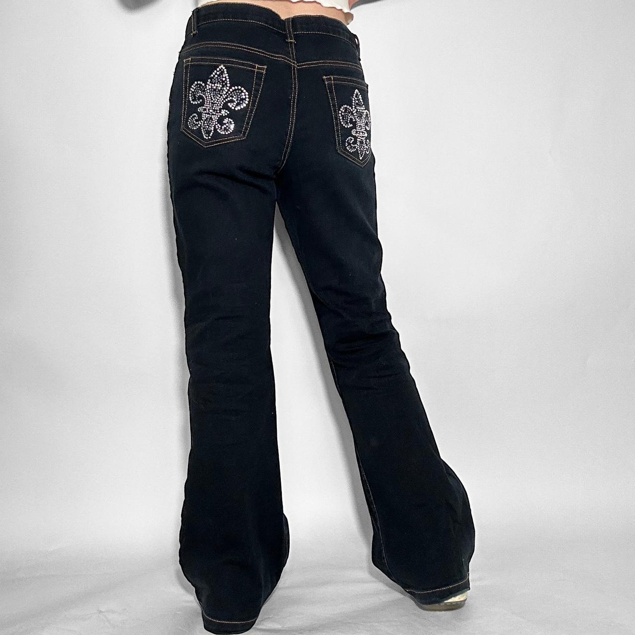 Vintage y2k sparkle diamanté detailing bootcut jeans