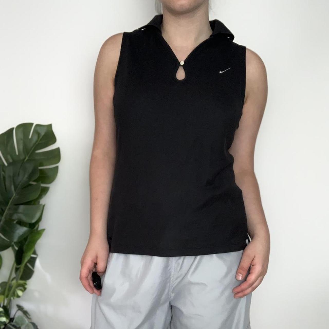 Nike vintage unisex keyhole sleeveless collared polo shirt