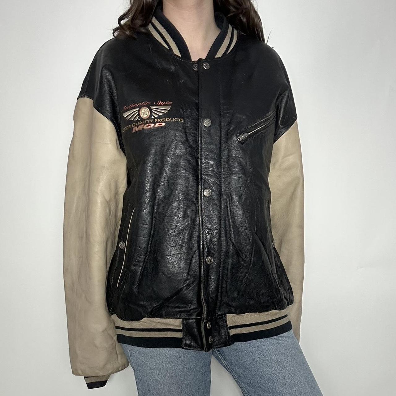 Vintage 90s MQP Nascar limited edition leather racing jacket