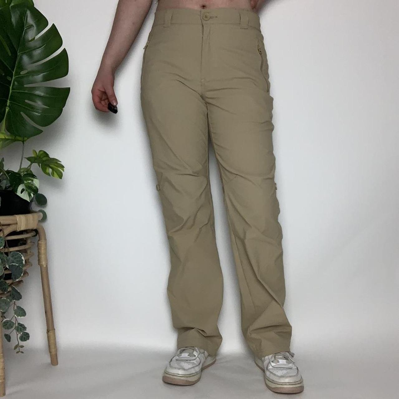 Vintage unisex y2k tan mid waist cargoes