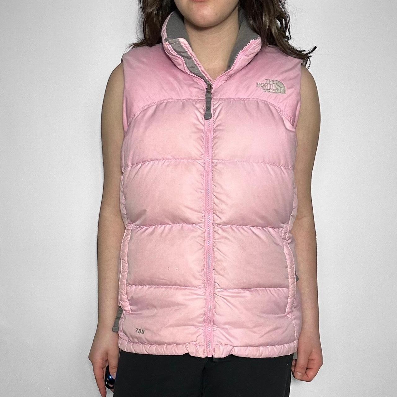 Vintage 90s The North Face 700 Nuptse puffer gilet in baby pink