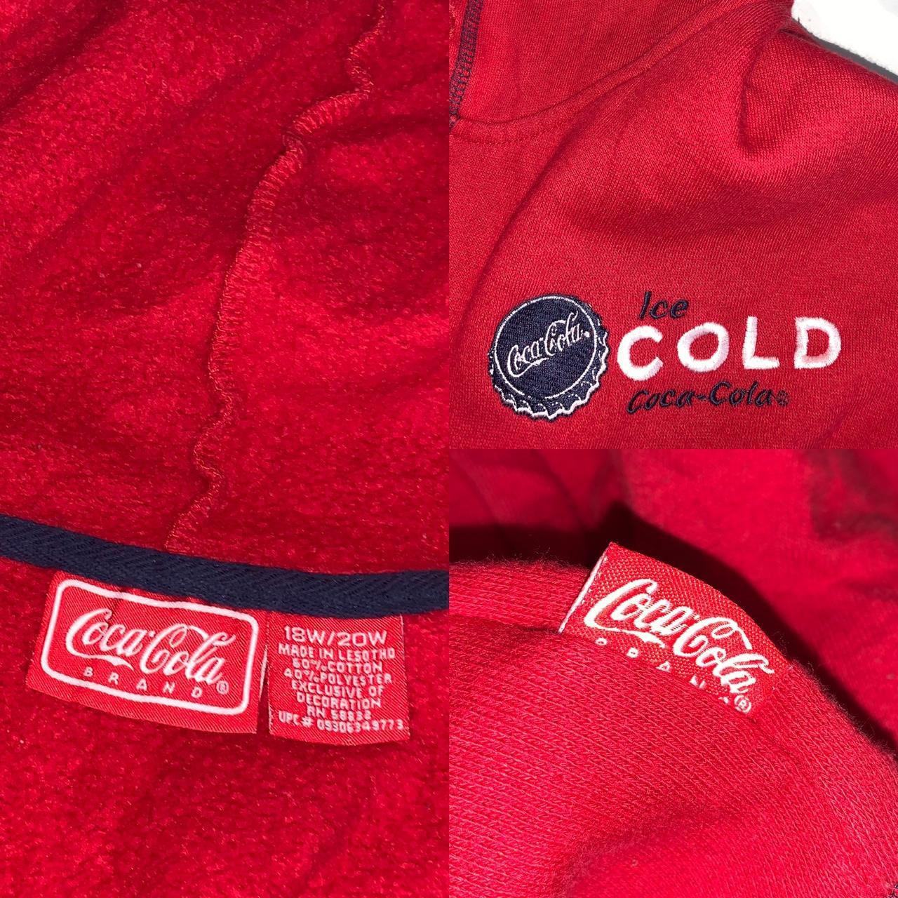 Vintage 90s Coca-Cola original embroidered red zip-up sweater