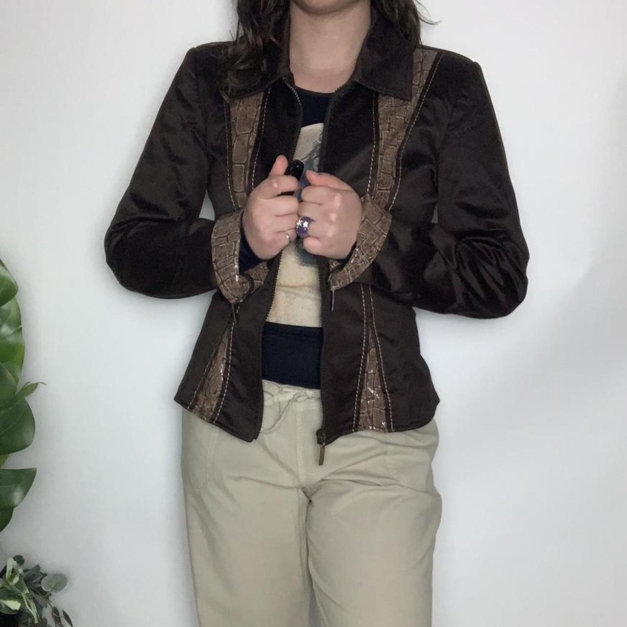 Y2K COOL GIRL 🧞‍♀️ vintage y2k Roccobarocco brown blazer jacket