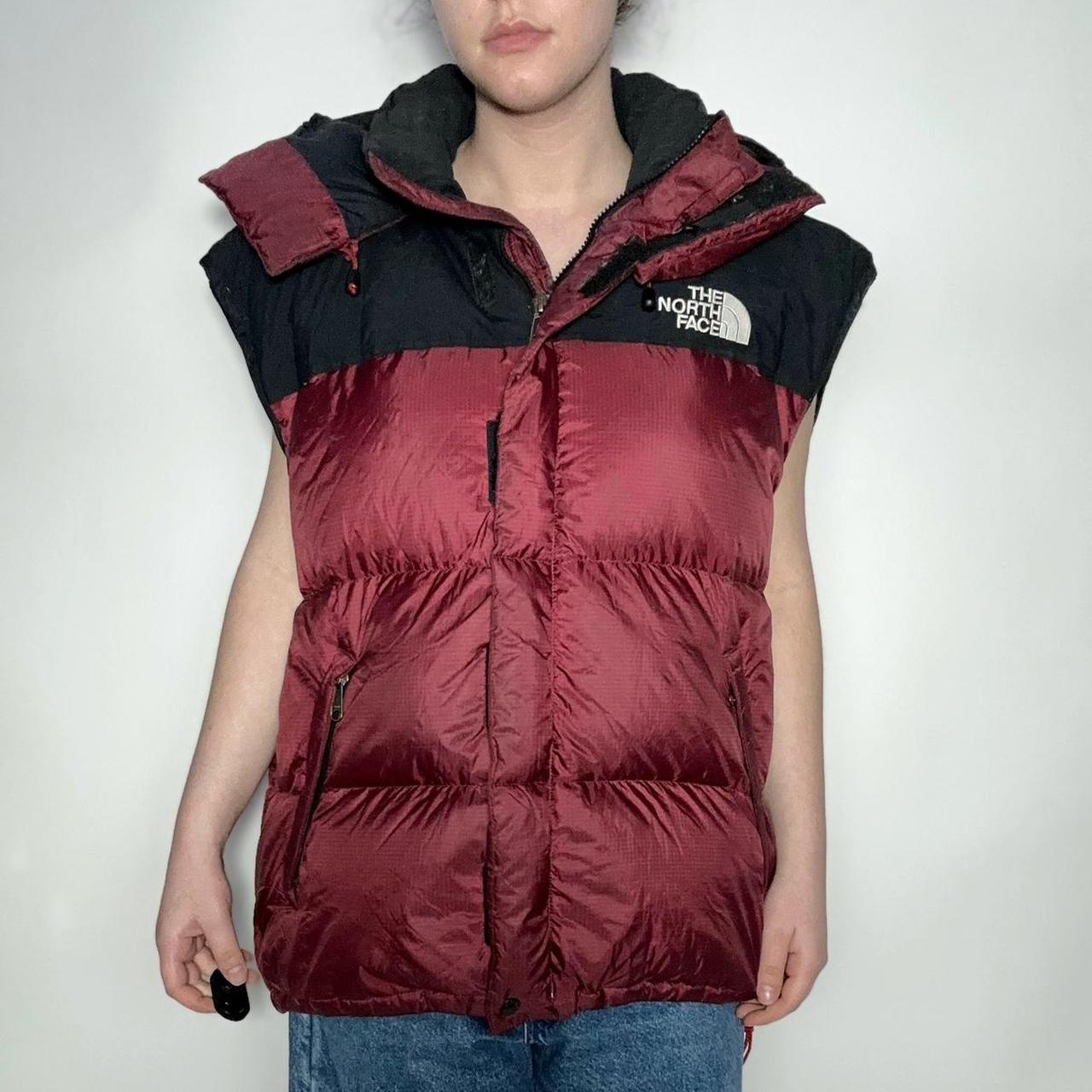 Vintage 90s The North Face summit series puffer gilet in red
