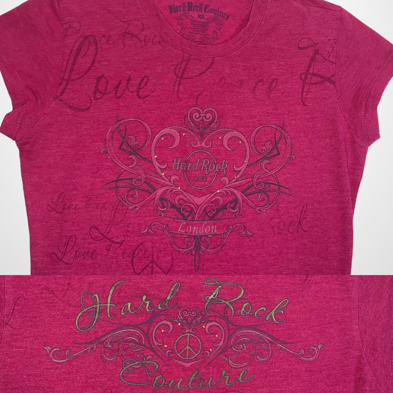 Vintage Hard Rock Cafe Rome pink t-shirt