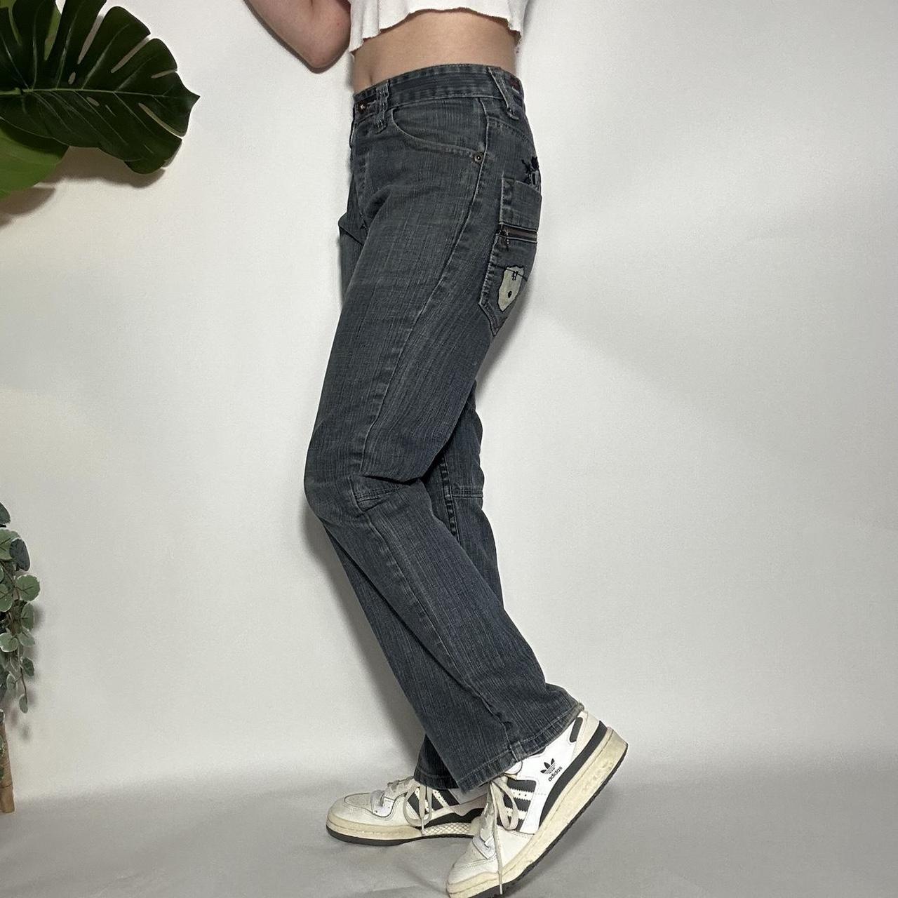 Vintage 90s streetwear wide-leg cargo carpenter jeans