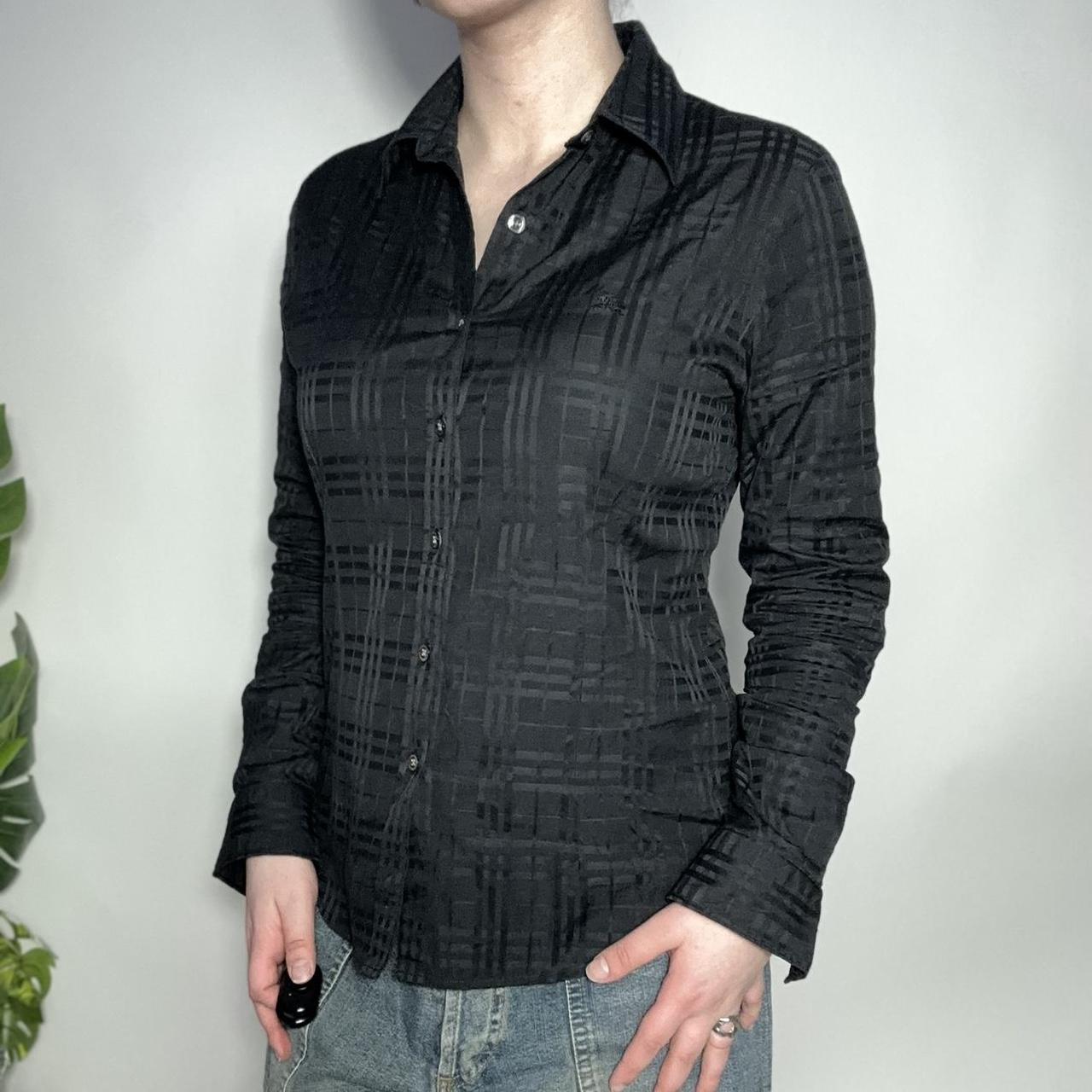 Tekstforfatter heroin komplikationer Vintage 90s Burberry black checked shirt | Shapiro Selective