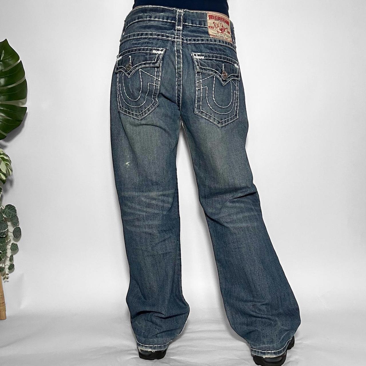 Vintage 90s Y2k True Religion Billy Super T jeans with stitching detail