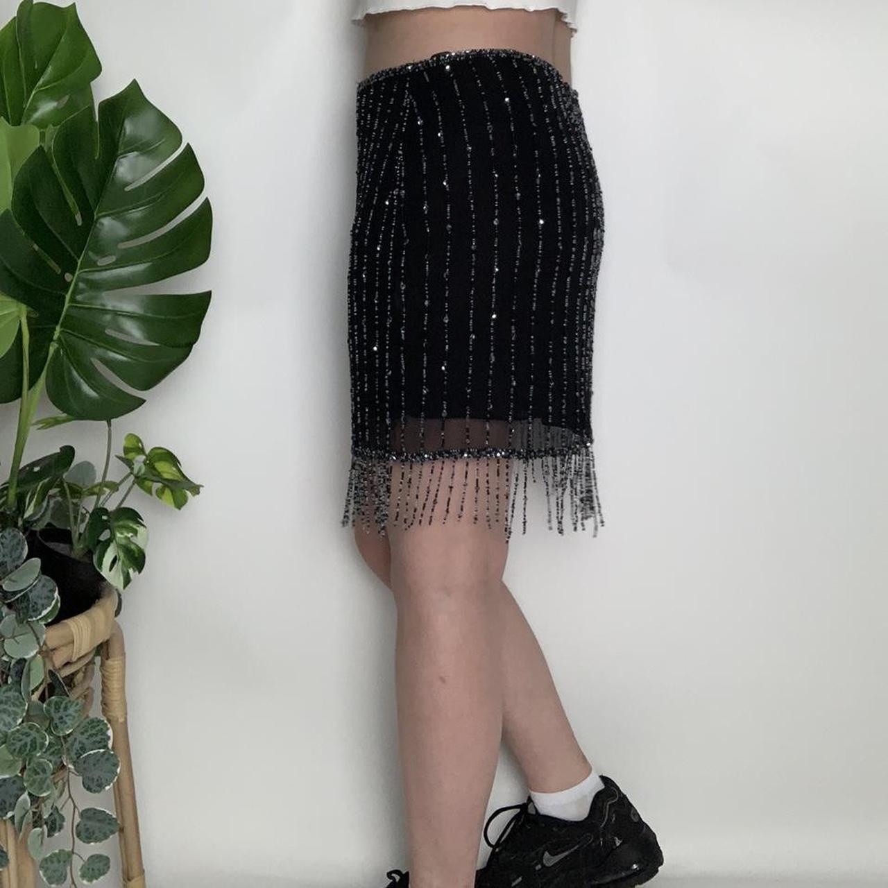 Amazing y2k fairycore mesh overlay sequin mini skirt