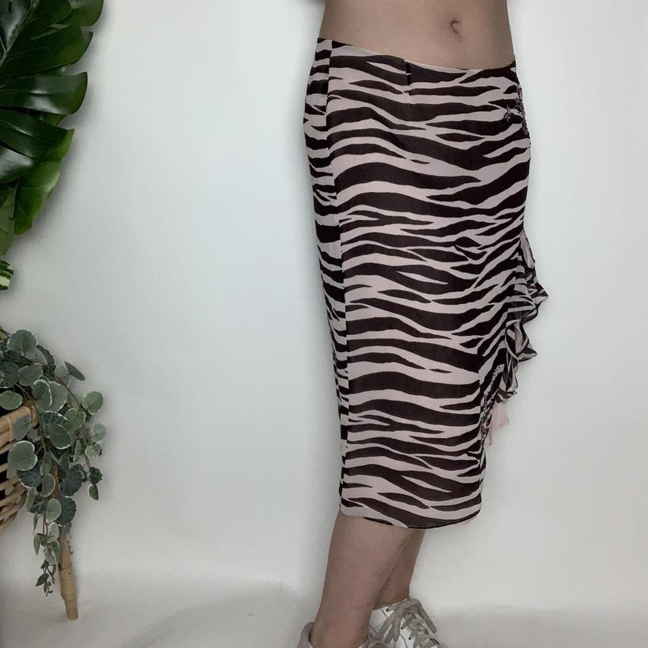 HOLIDAY HEATWAVE 🌴 Vintage Y2k Karen Millen fairycore tiger print midi skirt