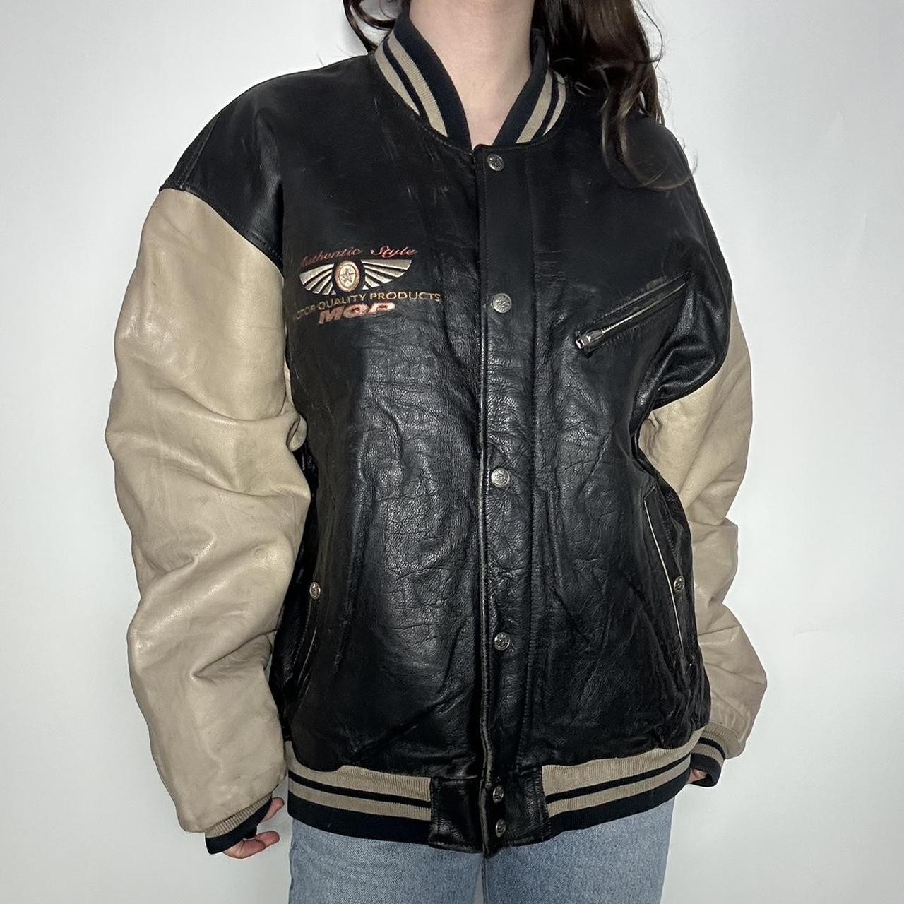 Vintage 90s MQP Nascar limited edition leather racing jacket