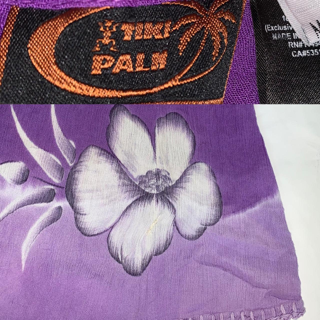 HOLIDAY HEATWAVE 🌴 Hawaiian purple hibiscus print floaty vintage y2k dress