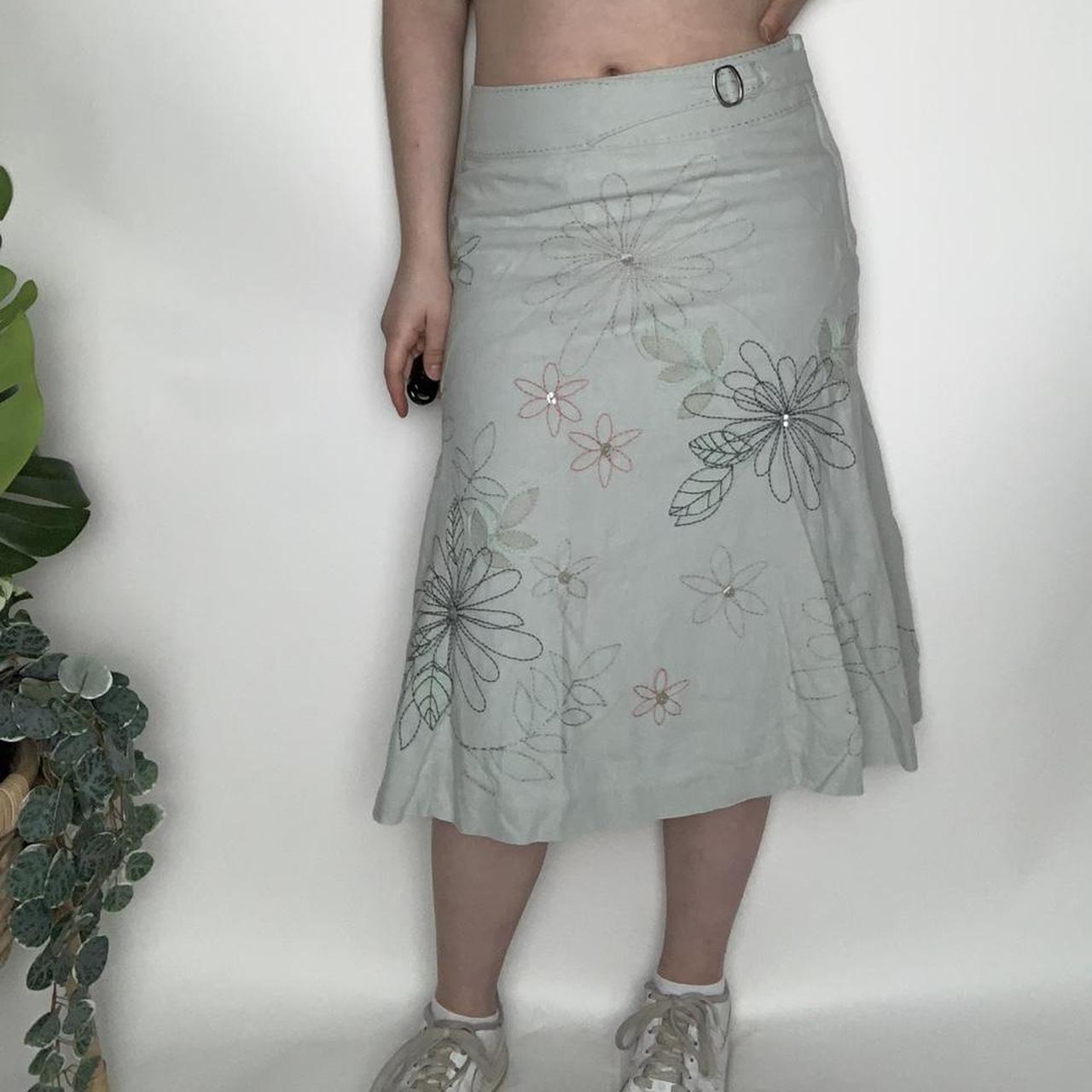 Vintage y2k Next flowy cottagecore/fairycore embroidered skirt