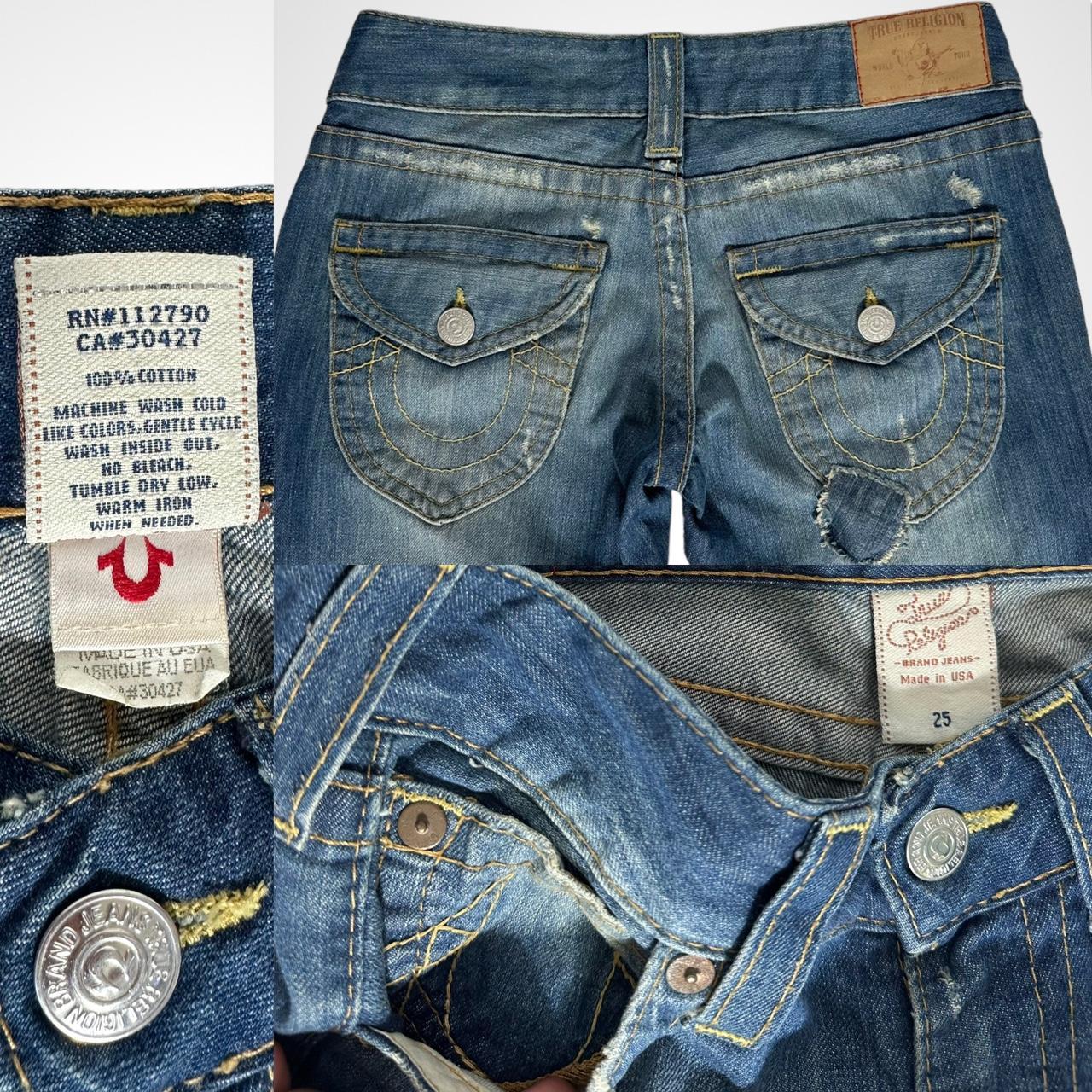 Vintage True Religion y2k low waisted patchwork bootcut jeans