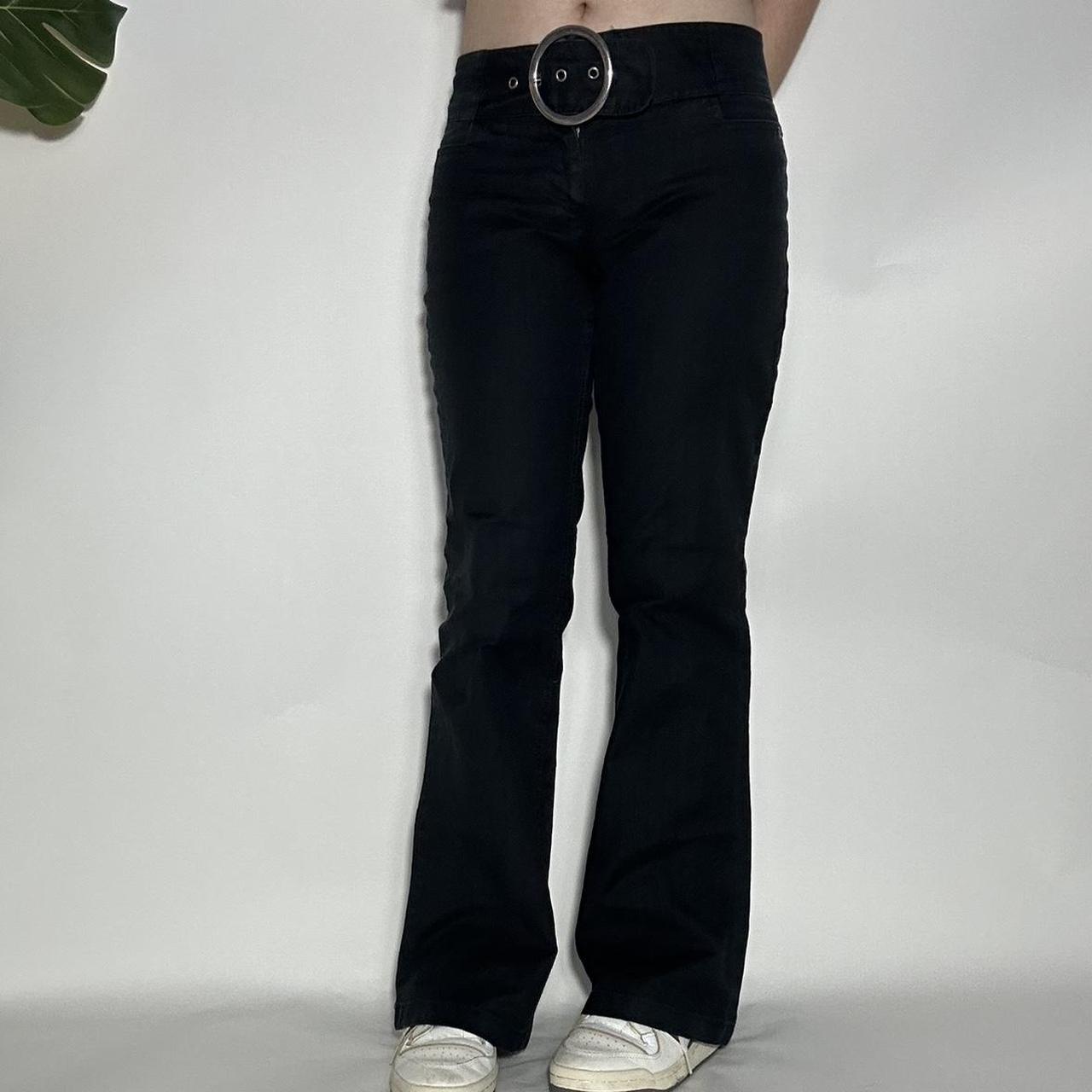 Vintage y2k trousers with chunky belt detailing