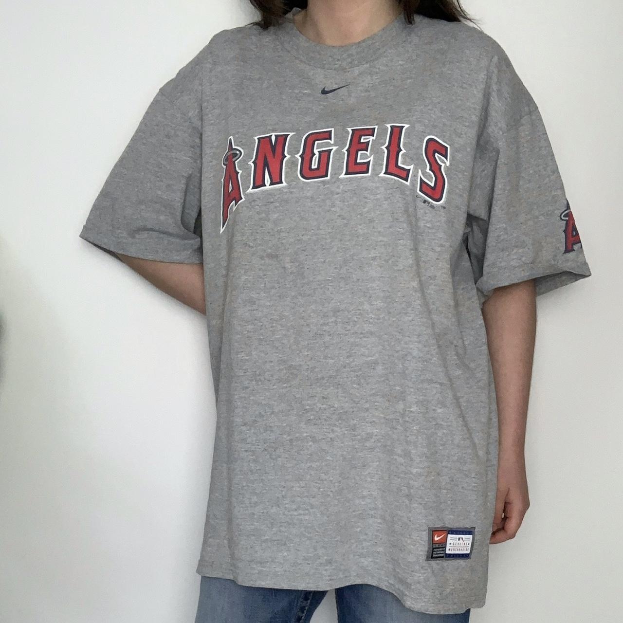 Nike Men's Los Angeles Angels Baseball Authentic T- Shirt Tee MLB Red Sz  Large