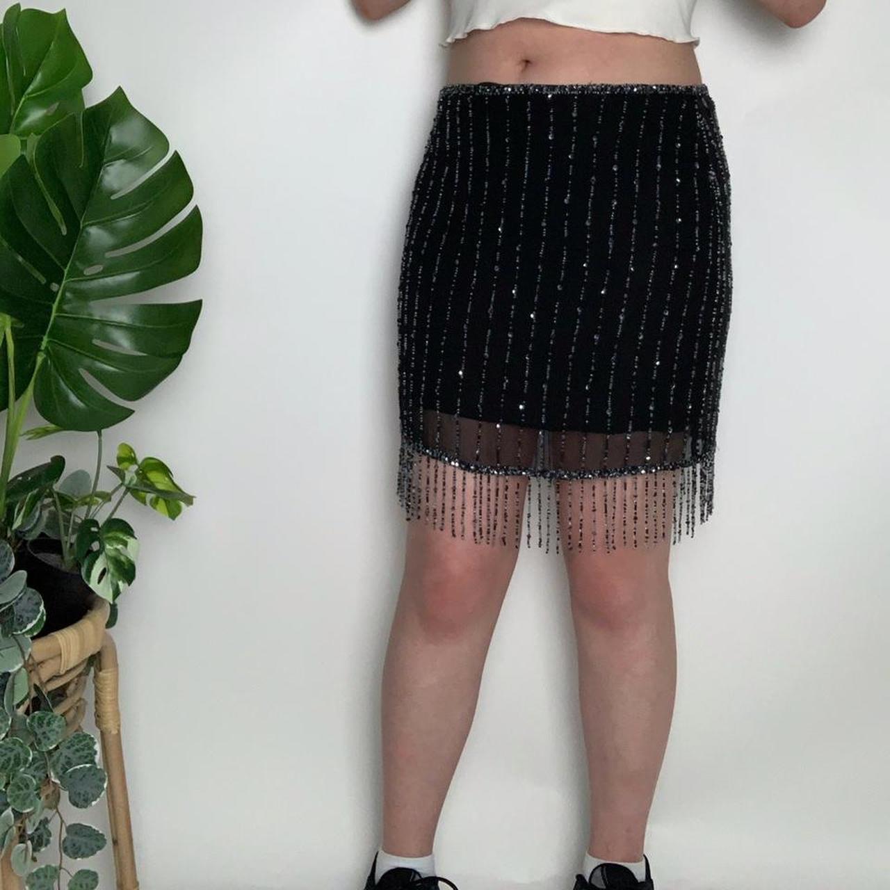 Amazing y2k fairycore mesh overlay sequin mini skirt