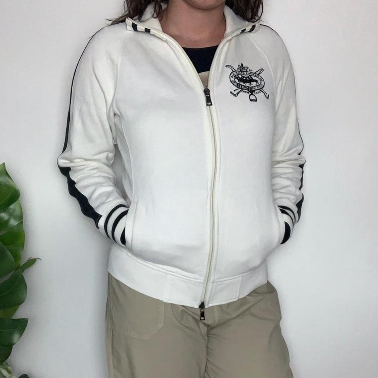 Y2K COOL GIRL 🧞‍♀️ vintage y2k Ralph Lauren white zip-up hoodie