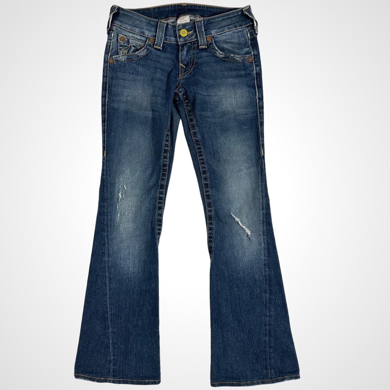 Vintage True Religion y2k low waisted dark wash bootcut jeans
