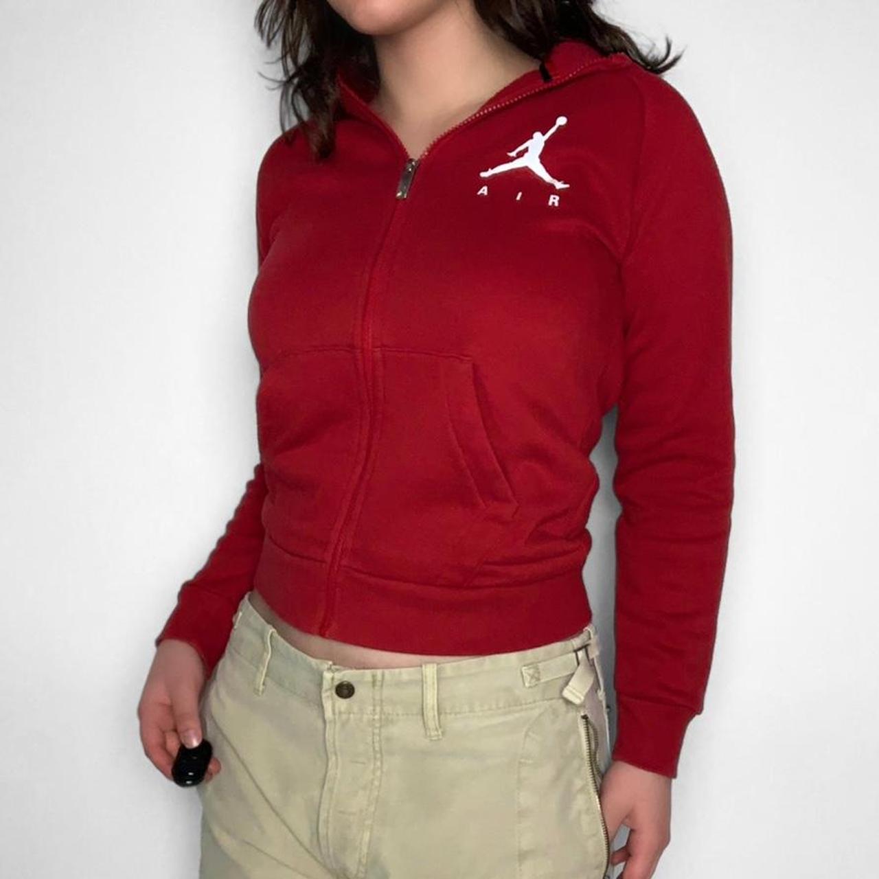 Nike Air Jordan y2k authentic red zip-up sweatshirt