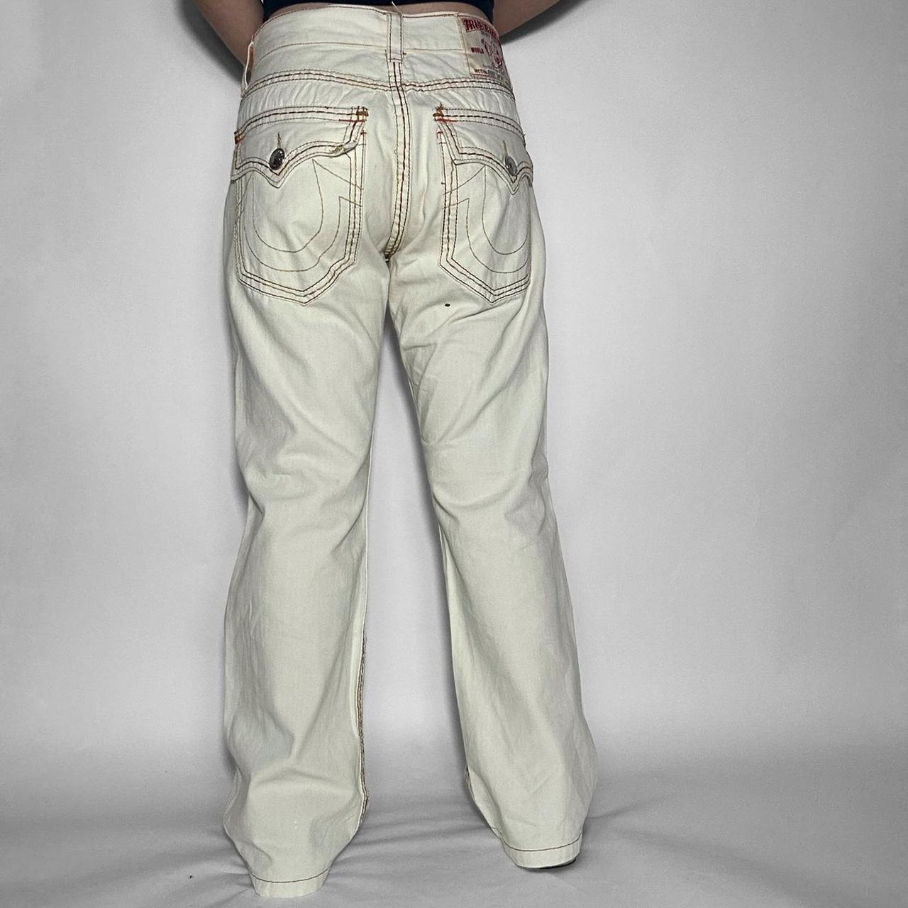Vintage 90s authentic True Religion Bobby Super T white wide leg trousers