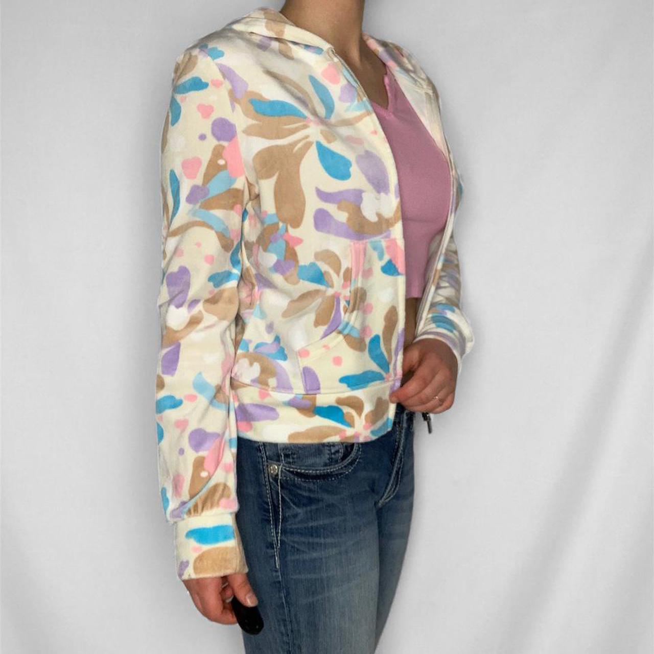 JUICY COUTURE vintage y2k velour patterned zip up hoodie (new with tags)