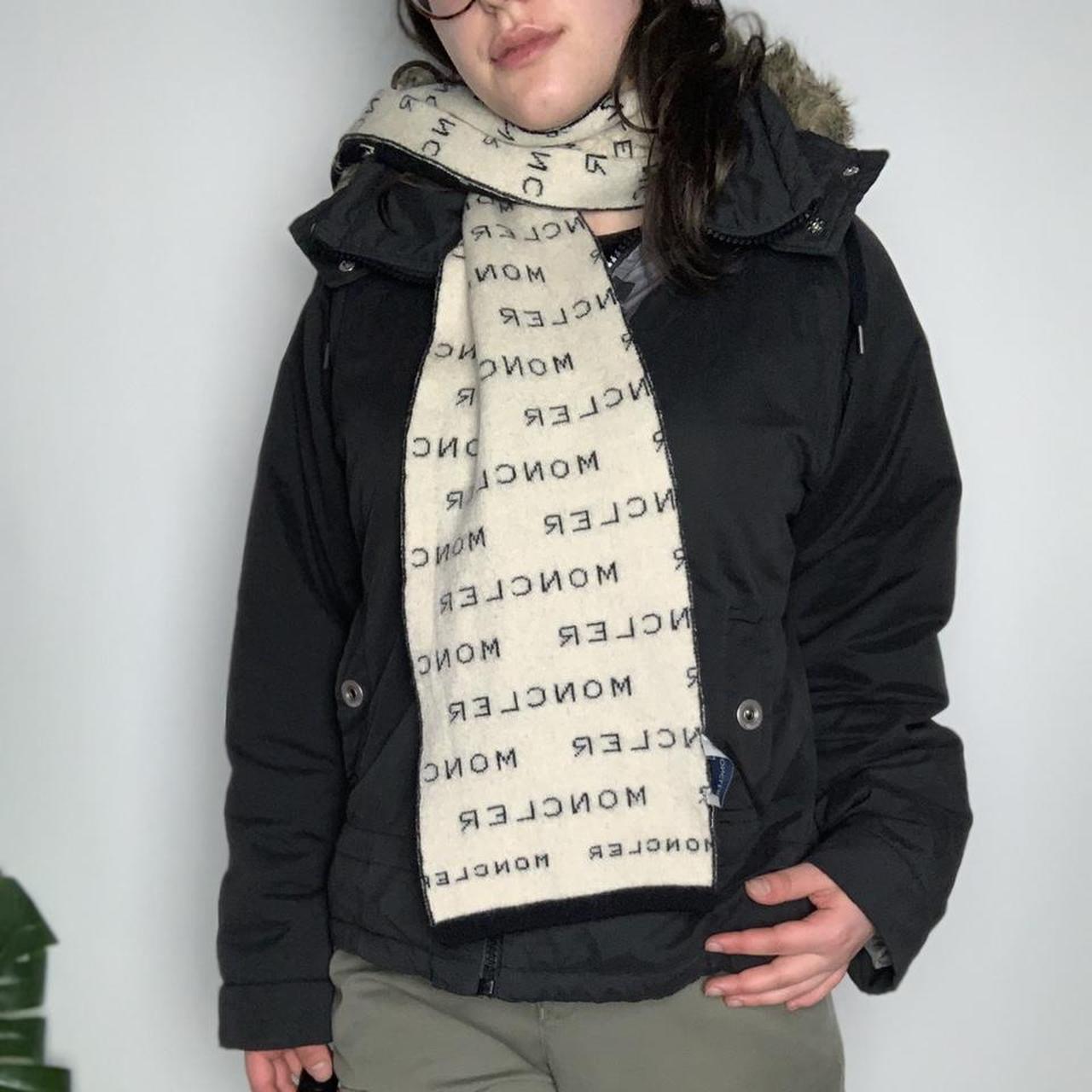 MONCLER deadstock rare woollen knit vintage 90s monogram scarf