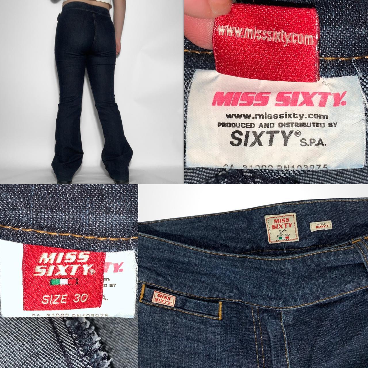 Miss Sixty vintage y2k stretchy bootcut flared jeans with a thick belt