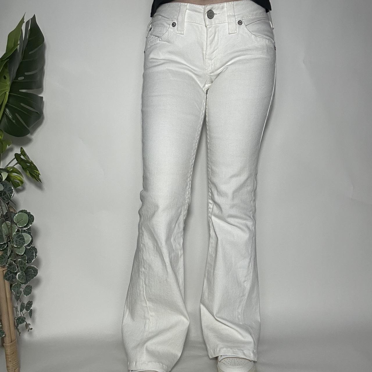 Vintage y2k True Religion Joey white flared jeans