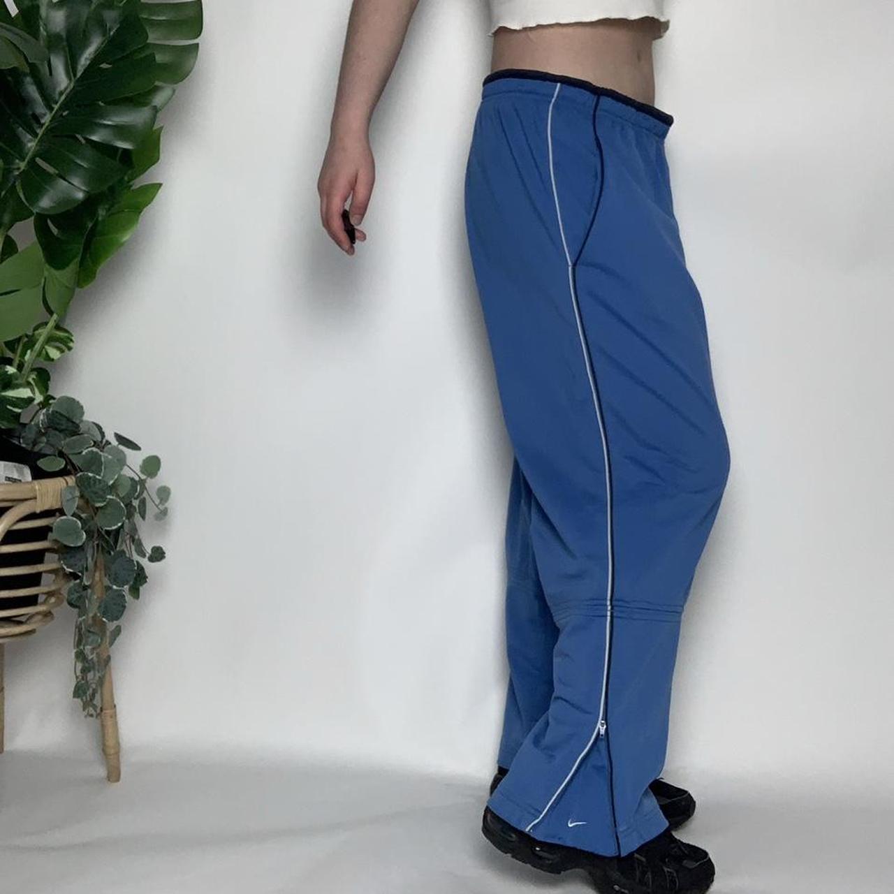 Nike Vintage Blue Baggy Dance Pants Zipper Taper Ankl… - Gem