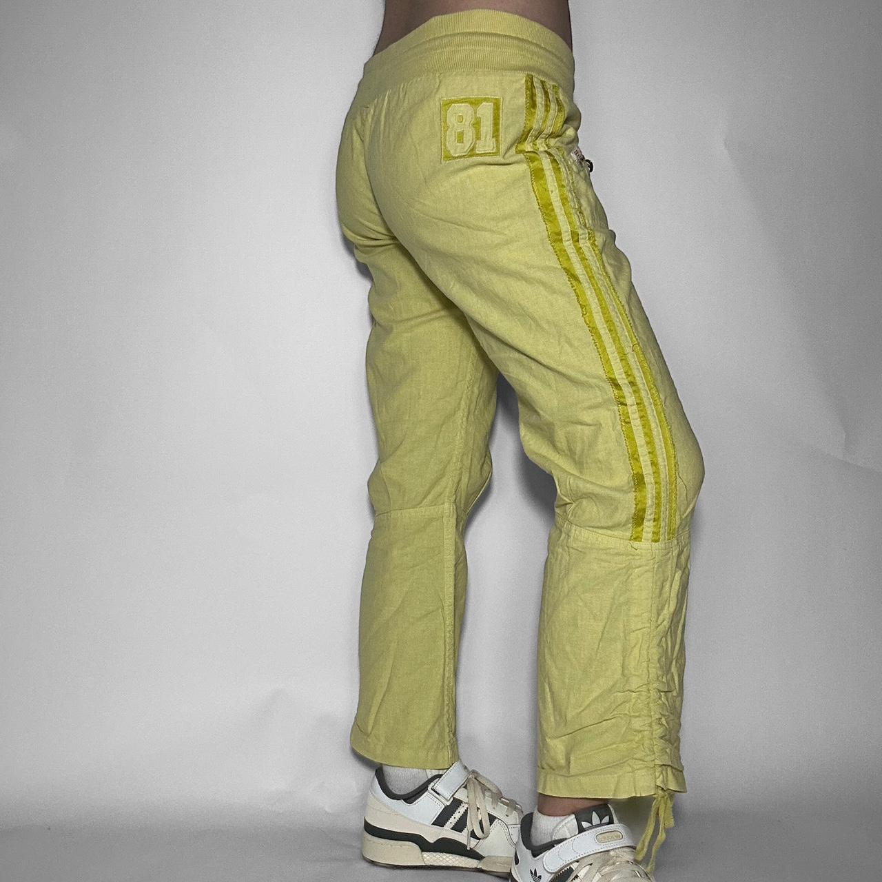 Vintage Y2k Guess drawstring green linen trousers