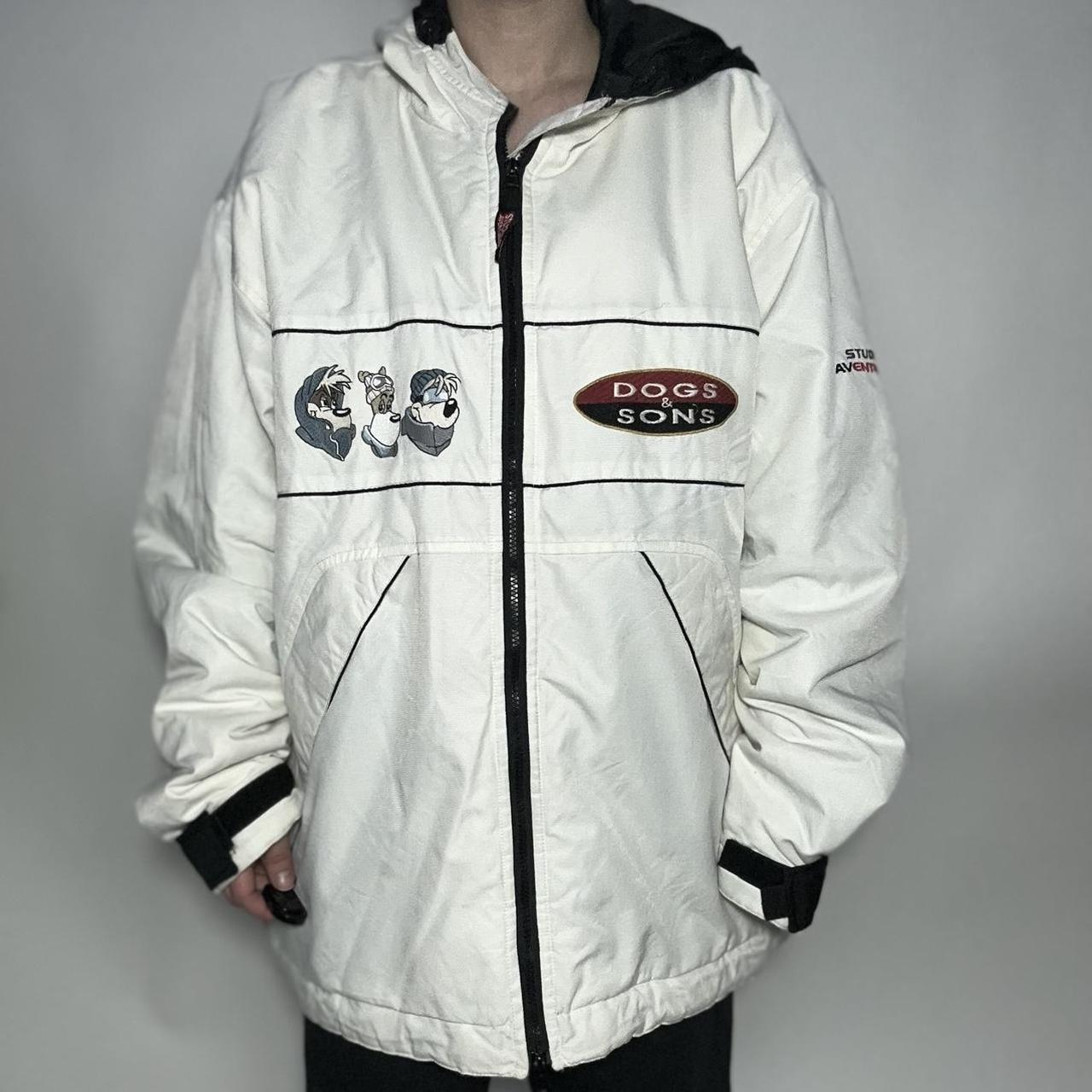 Vintage 90s Dogs and Sons zip up anorak jacket